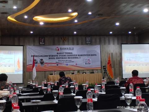 Kegiatan Rapat Teknis Pengelola Website Utama Bawaslu Kabupaten/Kota, Bogor (13-14/01/2024)