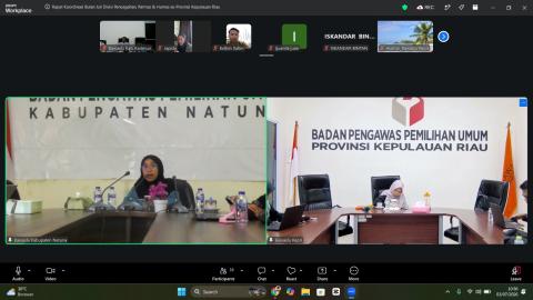 Rapat koordinasi divisi HP2H Bawaslu Kabupaten/Kota Se-Provinsi Kepulauan Riau (03/07/2026)