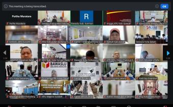 Tangkapan layar RDP Komisi II DPR RI Bersama Bawaslu RI pada (15/07/2026)