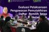 Ketua Bawaslu Kabupaten Natuna bersama anggota dan jajaran staf Bawaslu Kabupaten Natuna pada saat mengikuti zoom Rakor Evaluasi Pengawasan Pemutakhiran Daftar Pemilih Berkelanjutan yang dilaksanakan oleh Bawaslu Provinsi Kepri pada (19/10/2026).